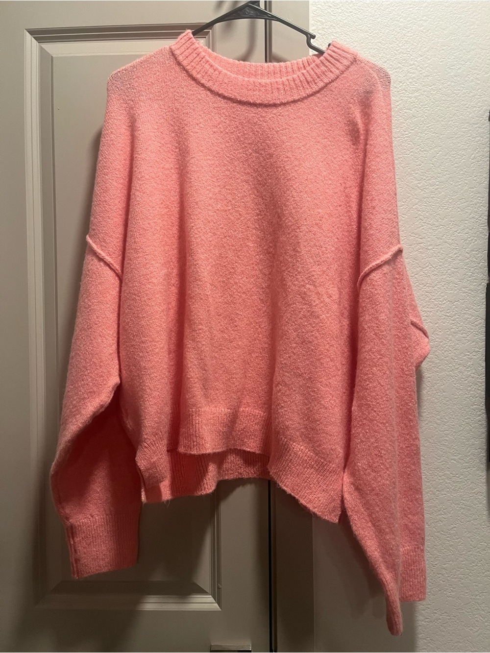 American Eagle Outfitters Pink Oversized Crewneck Sweater